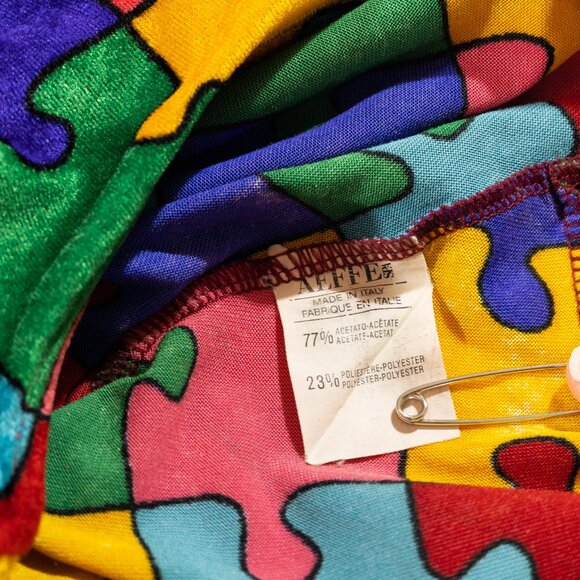 Moschino Cheap and Chic puzzle piece velvet bodysuit - Picture 5 of 7